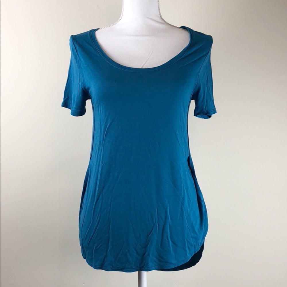 Old Navy Blue Short Sleeve Tulip Hem Tee Shirt